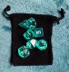 Polyhedral Gem Dice set GREEN (7)